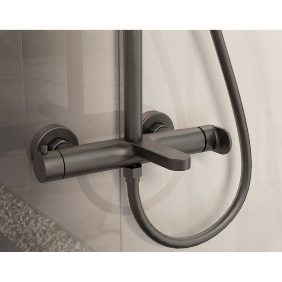 Душевая система для ванны Vincea Rondo VSFS-1R1GM, вороненая сталь - фото 4