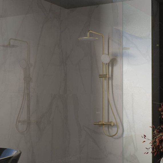 Душевая система для ванны Vincea Rondo VSFS-1R1BG, брашированное золото - фото 2