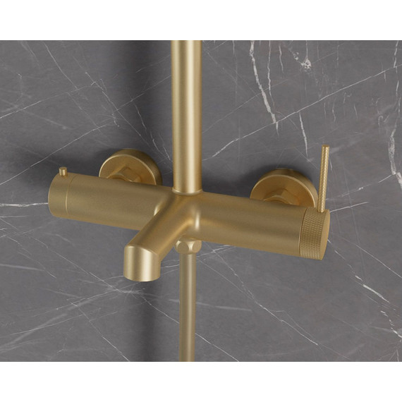 Душевая система для ванны Vincea Rim VSFS-2RM1BG, брашированное золото - фото 3