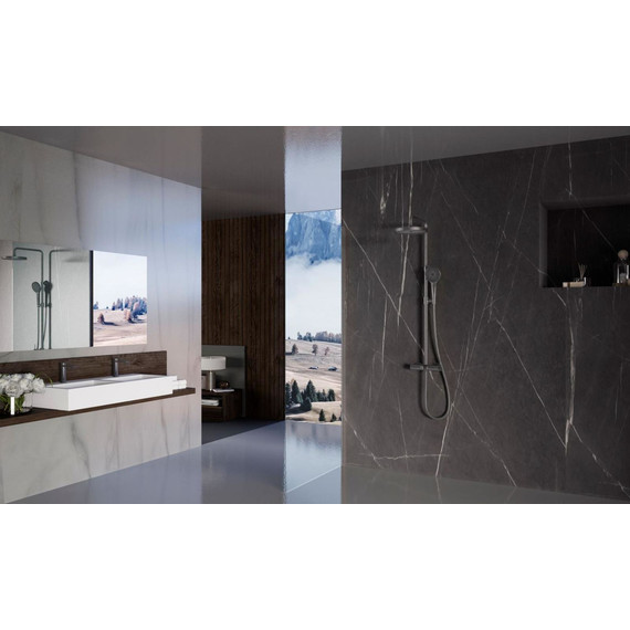 Душевая система для ванны Vincea Rim VSFS-2RM1GM, вороненая сталь - фото 4