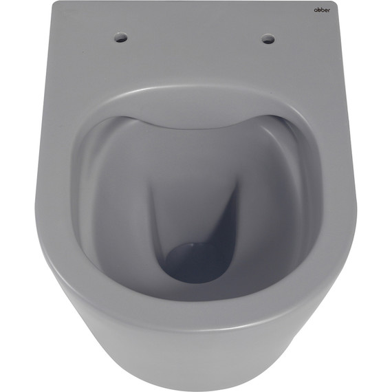 Унитаз подвесной безободковый Abber Bequem AC1102MG с крышкой микролифт, серый матовый, Цвет производителя: серый матовый - фото 9