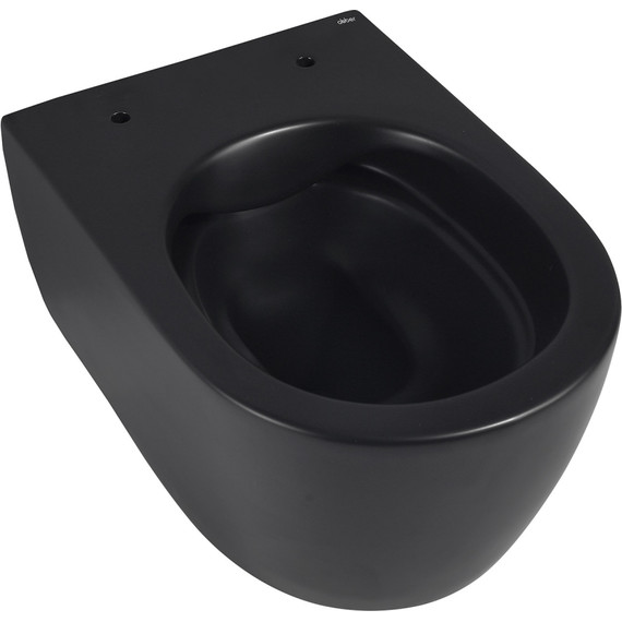 Унитаз подвесной безободковый Abber Bequem AC1104MB с крышкой микролифт, черный матовый, Цвет производителя: чёрный матовый - фото 8