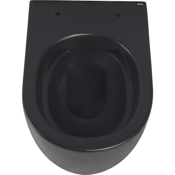 Унитаз подвесной безободковый Abber Bequem AC1104MB с крышкой микролифт, черный матовый, Цвет производителя: чёрный матовый - фото 9