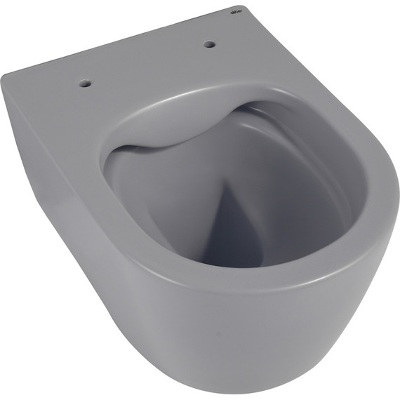 Унитаз подвесной безободковый Abber Bequem AC1104MG с крышкой микролифт, серый матовый, Цвет производителя: серый матовый - фото 8