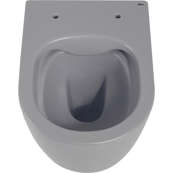 Унитаз подвесной безободковый Abber Bequem AC1104MG с крышкой микролифт, серый матовый, Цвет производителя: серый матовый - фото 9