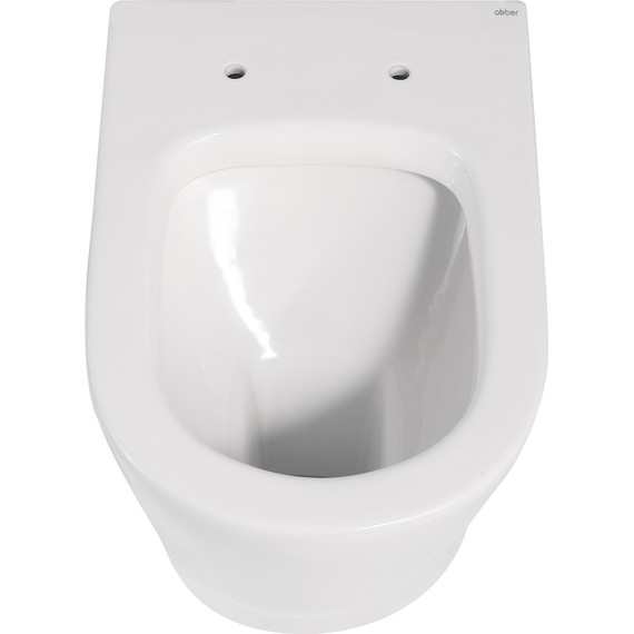 Унитаз приставной безободковый Abber Bequem AC1113 с крышкой микролифт (выпуск горизонтальный) - фото 9