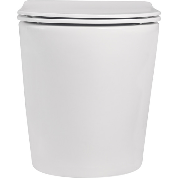 Унитаз приставной безободковый Abber Bequem AC1113 с крышкой микролифт (выпуск горизонтальный) - фото 7