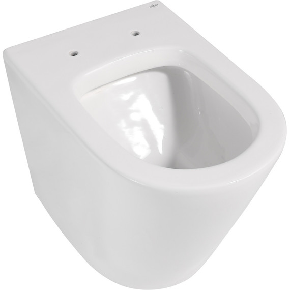 Унитаз приставной безободковый Abber Bequem AC1113 с крышкой микролифт (выпуск горизонтальный) - фото 8