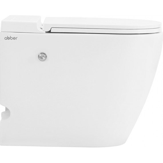 Унитаз приставной безободковый импульсный Abber Bequem AC1115P с крышкой микролифт (выпуск горизонтальный) - фото 6