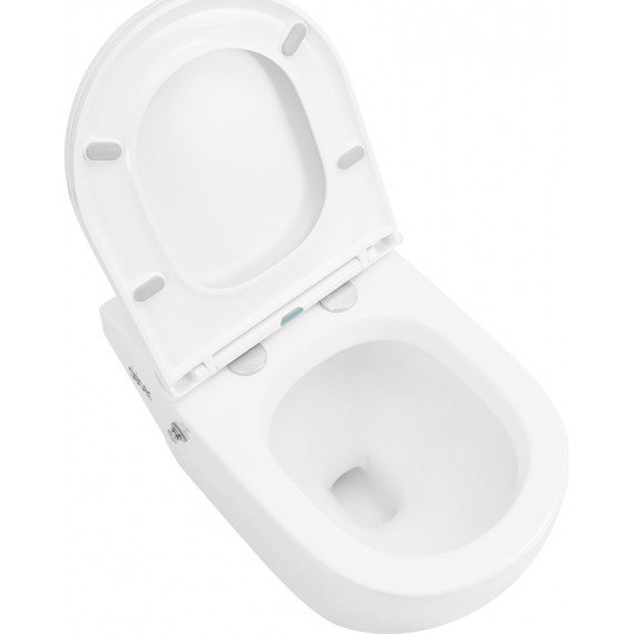 Унитаз приставной безободковый импульсный Abber Bequem AC1115P с крышкой микролифт (выпуск горизонтальный) - фото 8