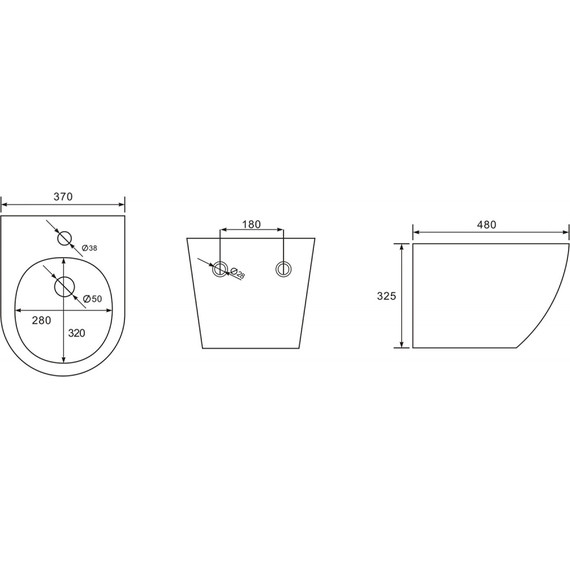Биде подвесное Abber Bequem AC1150MW, белый матовый - фото 4