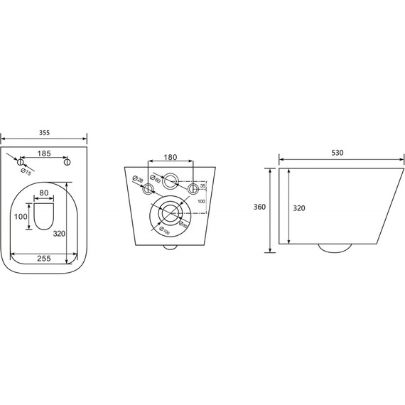 Унитаз подвесной безободковый Abber Rechteck AC1201MB с крышкой микролифт, чёрный матовый - фото 11