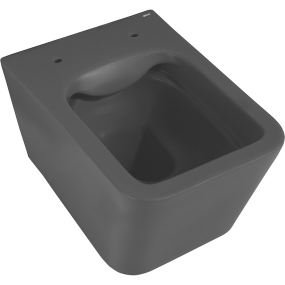 Унитаз подвесной безободковый Abber Rechteck AC1201MB с крышкой микролифт, чёрный матовый - фото 8