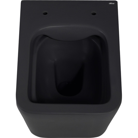 Унитаз подвесной безободковый Abber Rechteck AC1201MB с крышкой микролифт, чёрный матовый - фото 9