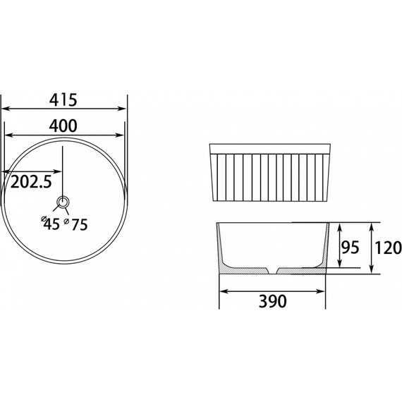 Раковина-чаша Abber Bequem 40 см AC2114, белый - фото 7