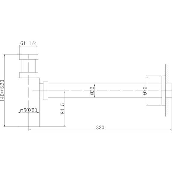 Сифон для умывальника Abber Rechteck AF0031RG, розовое золото - фото 2