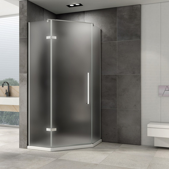 Душевое ограждение Abber Ewiges Wasser 80х80 см AG05080M, черный/матовое - фото 2