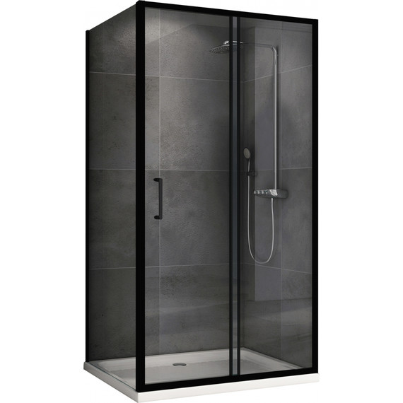 Душевое ограждение Abber Schwarzer Diamant 100х100 см AG30100B5-S100B5, чёрный/прозрачное - фото 