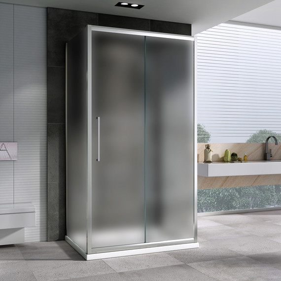 Душевое ограждение Abber Schwarzer Diamant 130x60 см AG30130MH-S60M-S60M, хром/матовое - фото 2