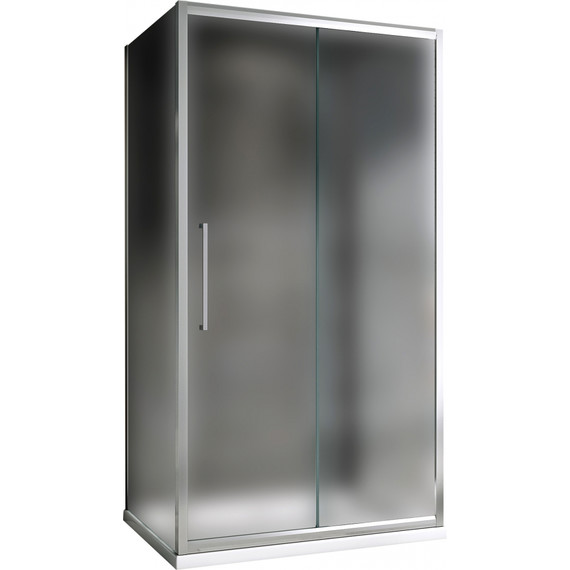 Душевое ограждение Abber Schwarzer Diamant 130x85 см AG30130MH-S85M-S85M, хром/матовое - фото 