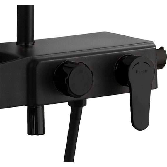 Душевая стойка Azario AZ-801-2B, чёрный матовый, Цвет производителя: чёрный матовый - фото 3