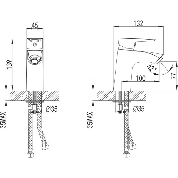 Смеситель для раковины Azario AZ-WSA654236AJ - фото 2