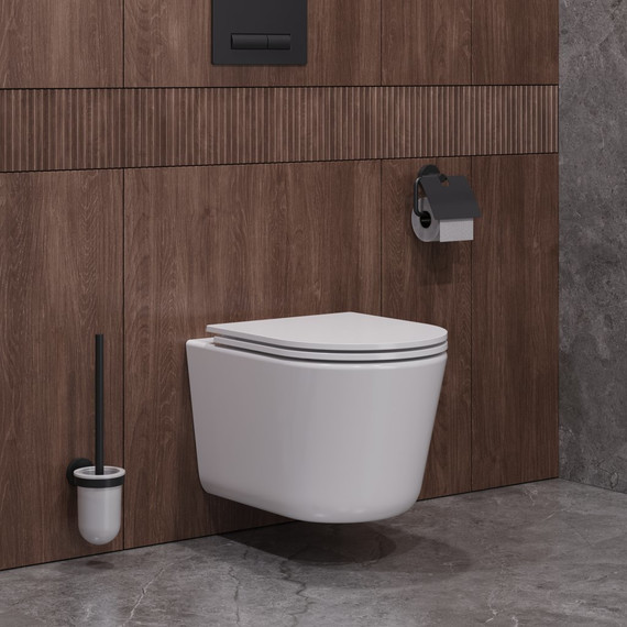 Унитаз подвесной безободковый Cezares Liner-Tor CZR-3808-53-TH-TOR/SC с крышкой микролифт (система смыва Торнадо) - фото 2