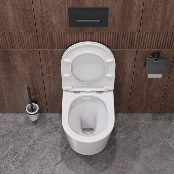 Унитаз подвесной безободковый Cezares Liner-Tor CZR-3808-53-TH-TOR/SC с крышкой микролифт (система смыва Торнадо) - фото 4