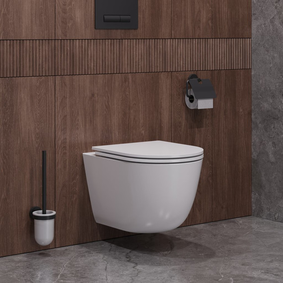 Унитаз подвесной безободковый Cezares Relax-Tor CZR-3806-53-TH-TOR/SC с крышкой микролифт (система смыва Торнадо) - фото 2