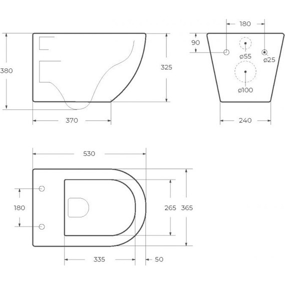 Унитаз подвесной безободковый Cezares Relax-Tor CZR-3806-53-TH-TOR/SC с крышкой микролифт (система смыва Торнадо) - фото 19