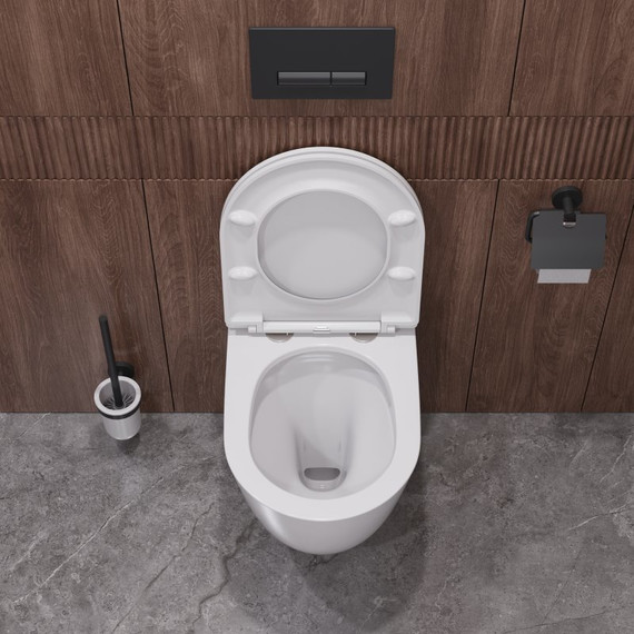 Унитаз подвесной безободковый Cezares Relax-Tor CZR-3806-53-TH-TOR/SC с крышкой микролифт (система смыва Торнадо) - фото 5