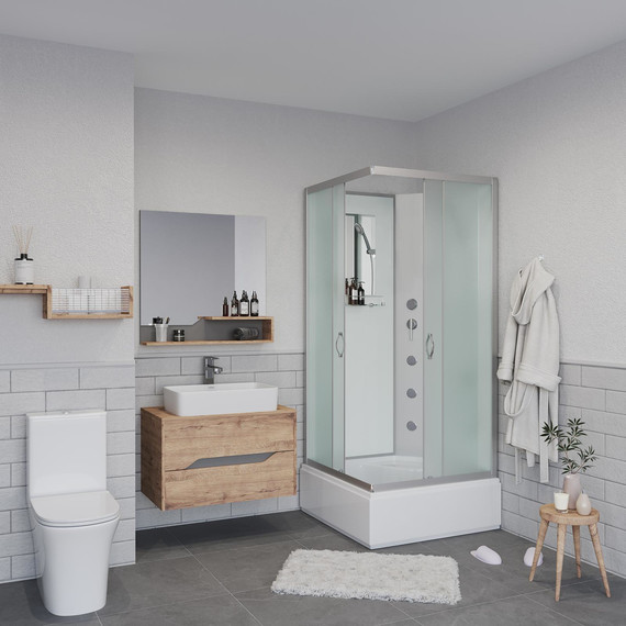 Гидробокс Niagara Classic 90x90 см NG-1108-14BKG, серебро/матовое (безсиликоновая сборка) - фото, картинка 3 Гидробокс Niagara Classic 90x90 см NG-1108-14BKG, серебро/матовое (безсиликоновая сборка) - фото 3