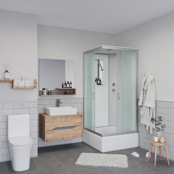 Душевая кабина Niagara Classic 90x90 см NG-1108-14, серебро/матовое (безсиликоновая сборка) - фото 3