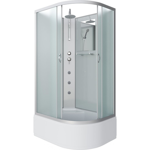 Гидробокс Niagara Classic 120x80 см NG-2310-14LBKTG, серебро/матовое (безсиликоновая сборка) - фото 
