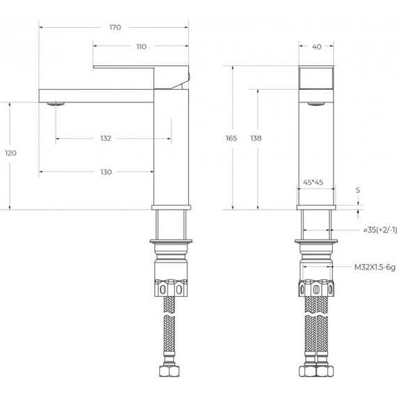Смеситель для раковины Cezares SLIDER-LS-GM, оружейная сталь, Цвет производителя: оружейная сталь - фото, картинка 5 Смеситель для раковины Cezares SLIDER-LS-GM, оружейная сталь, Цвет производителя: оружейная сталь - фото 5