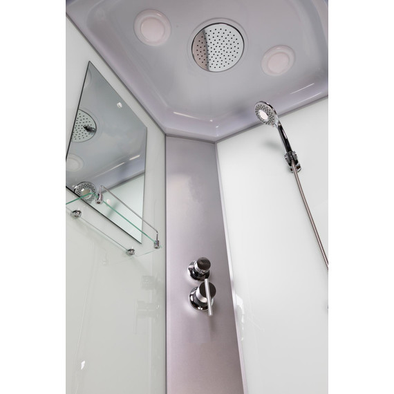 Гидробокс Niagara Classic 100x80 см NG-33084-14LF, серебро/матовое (безсиликоновая сборка) - фото 13