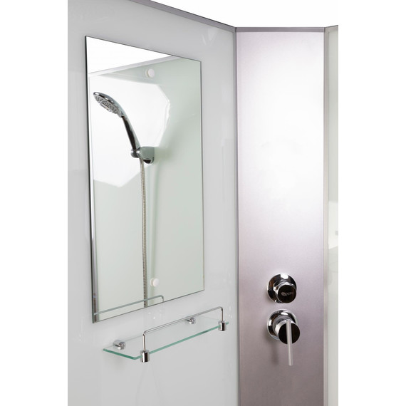 Душевая кабина Niagara Classic 100x80 см NG-33084-14RBK, серебро/матовое (безсиликоновая сборка) - фото 5