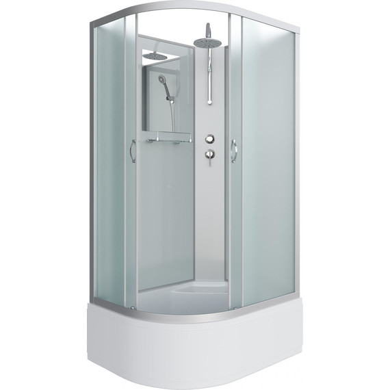 Душевая кабина Niagara Classic 120x80 см NG-2310-14RBKT, серебро/матовое (безсиликоновая сборка) - фото 