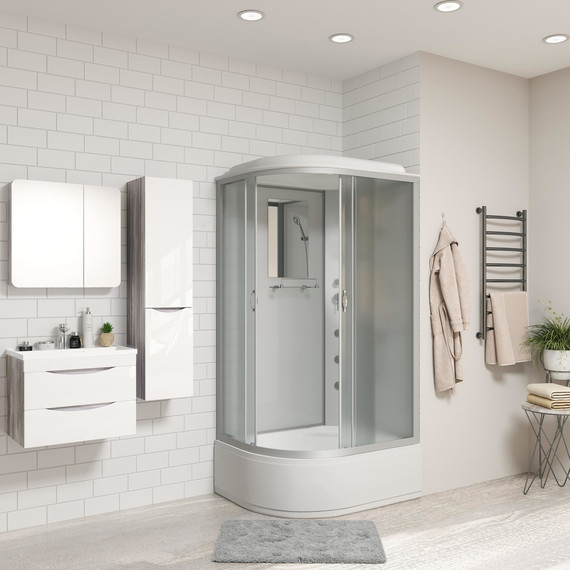 Гидробокс Niagara Classic 120x80 см NG-2310-14RG, серебро/матовое (безсиликоновая сборка) - фото 3