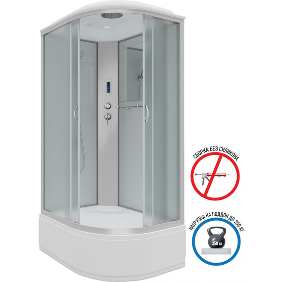 Душевая кабина Niagara Classic 120x80 см NG-2310-14LP, серебро/матовое (безсиликоновая сборка) - фото 2