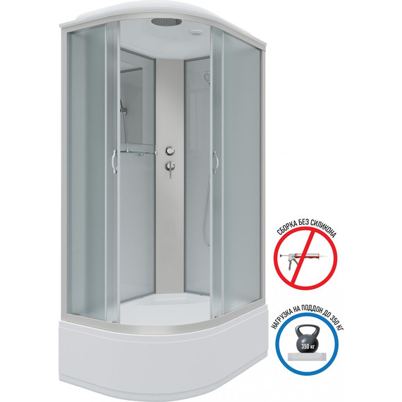 Душевая кабина Niagara Classic 120x80 см NG-2310-14R, серебро/матовое (безсиликоновая сборка) - фото 2