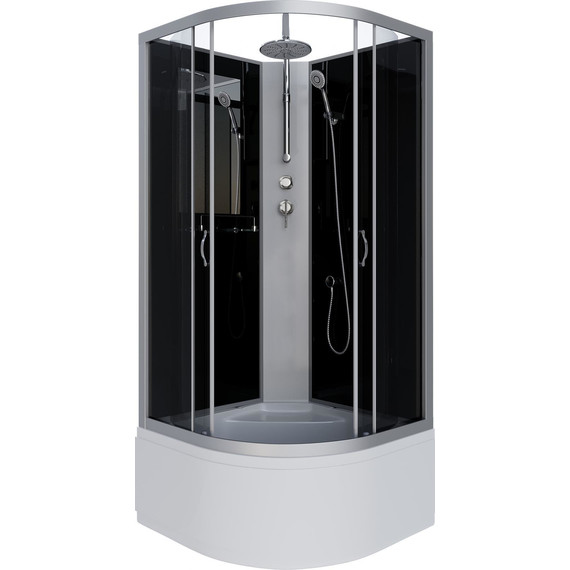 Душевая кабина Niagara Classic 100x100 см NG-2509-14BKT, серебро/тонированное (безсиликоновая сборка) - фото 