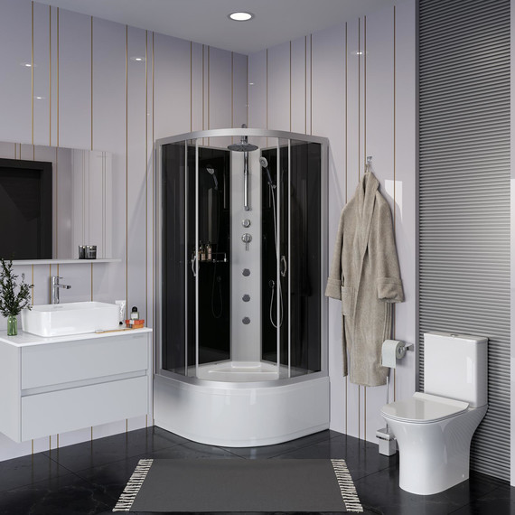 Гидробокс Niagara Classic 100x100 см NG-2509-14BKTG, серебро/тонированное (безсиликоновая сборка) - фото, картинка 3 Гидробокс Niagara Classic 100x100 см NG-2509-14BKTG, серебро/тонированное (безсиликоновая сборка) - фото 3