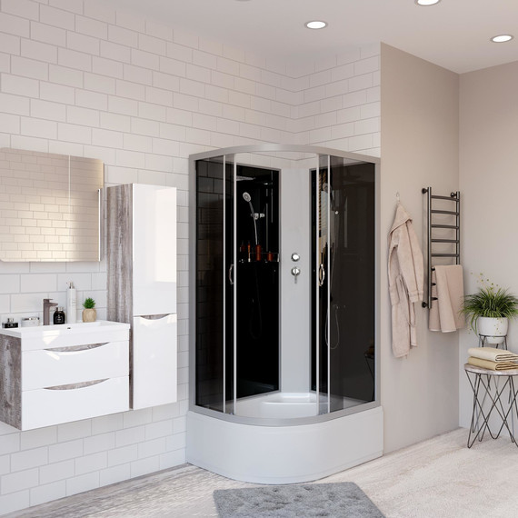 Душевая кабина Niagara Classic 120x80 см NG-2510-14RBK, серебро/тонированное (безсиликоновая сборка) - фото 3