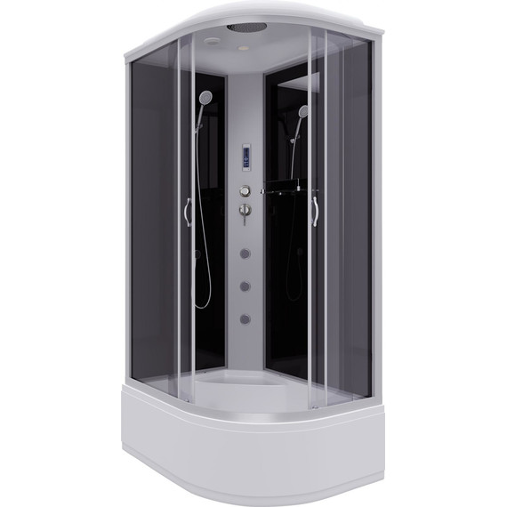 Гидробокс Niagara Classic 120x80 см NG-2510-14LF, серебро/тонированное (безсиликоновая сборка) - фото 