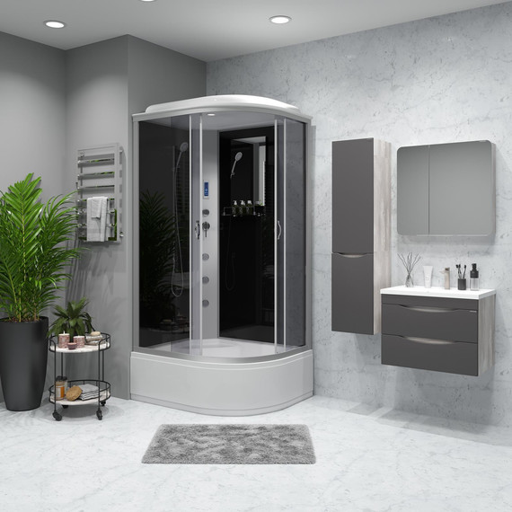 Гидробокс Niagara Classic 120x80 см NG-2510-14LF, серебро/тонированное (безсиликоновая сборка) - фото, картинка 3 Гидробокс Niagara Classic 120x80 см NG-2510-14LF, серебро/тонированное (безсиликоновая сборка) - фото 3