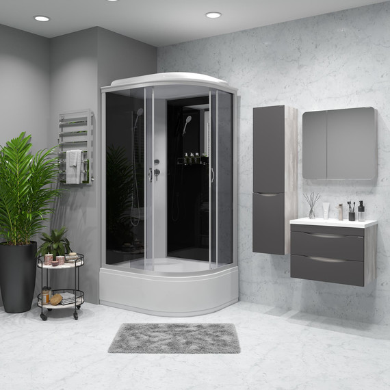 Душевая кабина Niagara Classic 120x80 см NG-2510-14L, серебро/тонированное (безсиликоновая сборка) - фото 3