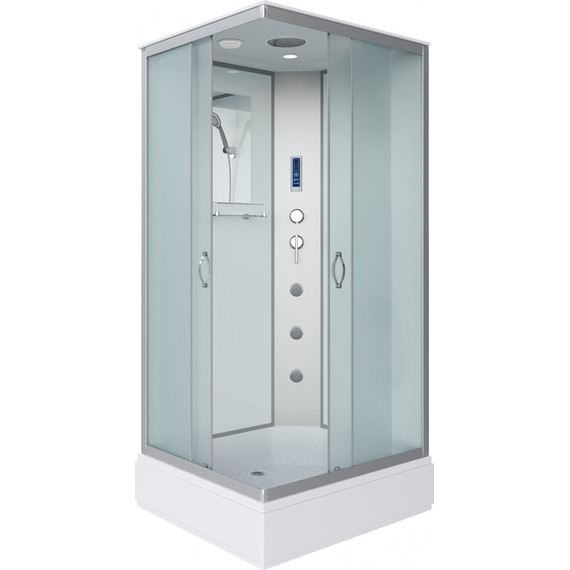 Гидробокс Niagara Classic 100x80 см NG-33084-14QF, серебро/матовое (безсиликоновая сборка) - фото 