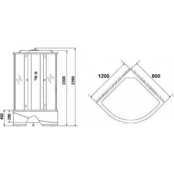 Душевая кабина Niagara Classic 120x80 см NG-3320-14R, хром/матовое (безсиликоновая сборка) - фото 4