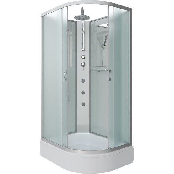 Гидробокс Niagara Classic 120x90 см NG-33294-14LBKTG, серебро/матовое (безсиликоновая сборка) - фото 